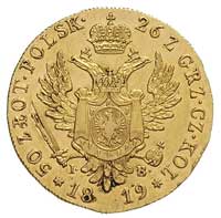 50 złotych 1819, Warszawa, Plage 3, Bitkin 806 R1, Fr. 105, złoto 9.80 g, bardzo ładny egzemplarz,..