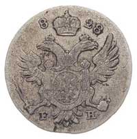 5 groszy 1828, Warszawa, Plage 128, Bitkin 1018, moneta wybita uszkodzonym stemplem, bardzo słabo ..