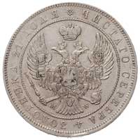 rubel 1844, Warszawa, odmiana z wachlarzowatym ogonem Orła, Plage 433, Bitkin 423, minimalne uszko..
