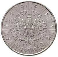 10 złotych 1938, Warszawa, Józef Piłsudski, Parchimowicz 124 e, rzadki rocznik