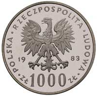1000 złotych 1983, Warszawa, Jan Paweł II, Parchimowicz 337 c, nakład 10.000 sztuk, moneta wybita ..