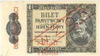 1 złoty 1.10.1938 r, seria H 1234567, H8900000, 