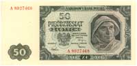 50 złotych 1.07.1948, seria A, numer siedmiocyfrowy, Miłczak 138d