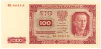 100 złotych 1.07.1948, seria BG, Miłczak 139b