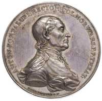 Antoni Portalupi - medal autorstwa Holzhaeussera 1774, Aw: Popiersie rektora w prawo i napis, Rw: ..