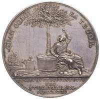 Antoni Portalupi - medal autorstwa Holzhaeussera 1774, Aw: Popiersie rektora w prawo i napis, Rw: ..