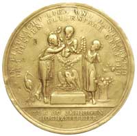 medal autorstwa Loosa na 50-tą rocznicę ślubu Aleksandra i Marii Cecylii Gontardów 1809, Aw: Trójk..