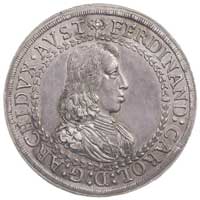 arcyksiążę Ferdynand Karol 1632-1662, podwójny talar bez daty, Hall, Aw: Popiersie i napis wokoło,..