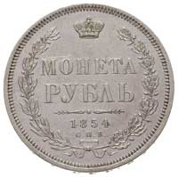 rubel 1854, Petersburg, Bitkin 234, drobne ryski, delikatna patyna
