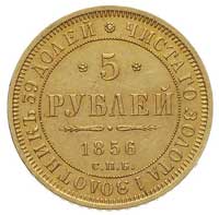 5 rubli 1856, Petersburg, Fr. 163, Bitkin 2, złoto 6.55 g