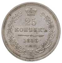 25 kopiejek 1858, Petersburg, Bitkin 56, ładny egzemplarz