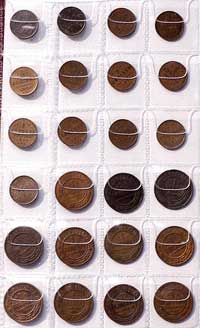 kolekcja 76 monet miedzianych 1/2, 1, 2, 3 i 5 kopiejek z lat 1895 do 1916