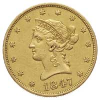 10 dolarów 1847, Filadelfia, Fr. 155, złoto 16.6