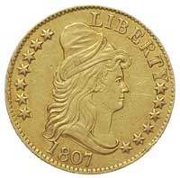 5 dolarów 1807, Filadelfia, Fr. 131, złoto 8.71 g, bardzo rzadkie