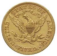 5 dolarów 1888, Filadelfia, Fr. 143, złoto 8.34 g, wybito tylko 18.201 sztuk
