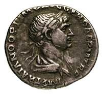 Trajan 98-117, denar, Aw: Głowa cesarza w prawo,