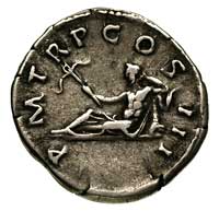 Hadrian 117-138, denar, Aw: Głowa cesarza w prawo, Rw: Ocean wspierający się lewym ramieniem na de..