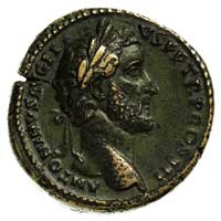 Antoninus Pius 138-161, sestercja, Aw: Głowa cesarza w prawo, Rw: Stojąca Concordia, w otoku napis..