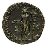 Trajan Decjusz 249-251, as, Aw: Popiersie w prawo, Rw: Geniusz wojsk illiryjskich, w polu S-C, w o..