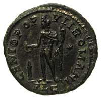 Konstancjusz I 293-306, folis, Aw: Popiersie w lewo, Rw: Stojący Geniusz i napis GENIO POPVLI ROMANI