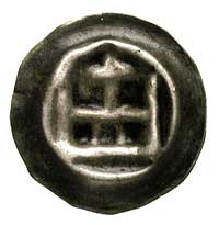 brakteat; Korona prosta z krzyżem greckim, Waschinski 137 a, 0.17 g