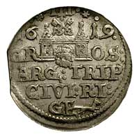 trojak 1619, Ryga, mała głowa króla, Gerbaszewski 1.26, T. 3, rzadki