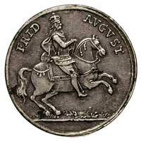 odbitka w srebrze dukata wikariackiego 1711, Drezno, 3.02 g, Merseb. 1486, patyna