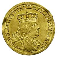 dukat 1754, Lipsk, H-Cz. 4711, Fr. 2855, złoto 3.41 g, krawędzie monety lekko gięte