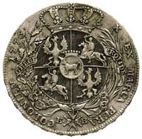 talar 1776, Warszawa, odmiana z wieńcem odchylonym od korony, 28.04 g, Plage 393, Dav.1619