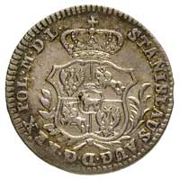 2 grosze srebrne (półzłotek) 1766, Warszawa, mała tarcza herbowa, Plage 243, delikatna patyna