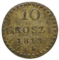 10 groszy 1813, Warszawa, Plage 103, patyna