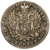 5 złotych 1816, Warszawa, Plage 31, Bitkin 825, patyna