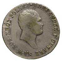 1 złoty 1818, Warszawa, Plage 62, Bitkin 842, na awersie drobne rysy w tle