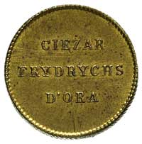 ciężarek Frydrychs d’ora, Warszawa, Plage 292, Bitkin 1270 (R3), mosiądz 6.64 g, drobne rysy ale m..