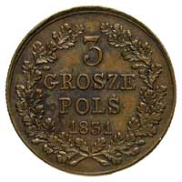 3 grosze 1831, Warszawa, łapy orła proste, Plage