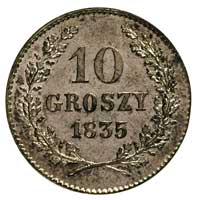 10 groszy 1835, Wiedeń, Plage 295, wyśmienity st