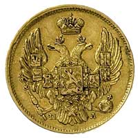 3 ruble = 20 złotych 1835, Petersburg, Plage 301, Bitkin 1076 (R), Fr. 111, złoto 3.91 g, drobne r..