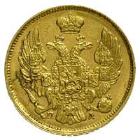 3 ruble = 20 złotych 1837, Petersburg, Plage 305, Bitkin 1078 (R), Fr. 111, złoto 3.90 g