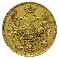 3 ruble = 20 złotych 1838, Petersburg, Plage 307, Bitkin 1079 (R), Fr. 111, złoto 3.92 g, ładne