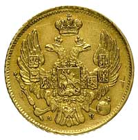 3 ruble = 20 złotych 1839, Petersburg, Plage 309, Bitkin 1080 (R), Fr. 111, złoto 3.94 g, na awers..