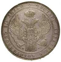 1 1/2 rubla = 10 złotych 1834, Petersburg, szeroka korona, Plage 316, Bitkin 1085 (R), nieco rzads..