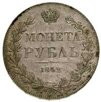 rubel 1842, Warszawa, ogon orła prosty, Plage 425, Bitkin 415, ładny