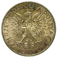 10 złotych 1933, Warszawa, Głowa Kobiety, Parchimowicz 120 c, piękny egzemplarz z delikatną patyną