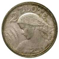 2 złote 1924, Paryż, pochodnia po dacie, Parchimowicz 109 a, na awersie rysy