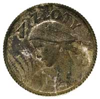 1 złoty 1924, Paryż, Parchimowicz 107 a, wyśmienity egzemplarz, patyna