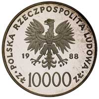 10.000 złotych 1988, Warszawa, Jan Paweł II, Parchimowicz 367, wybito 5.000 sztuk, srebro 31.22 g,..