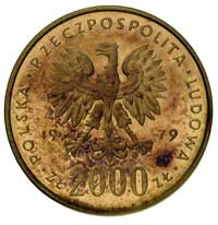 2.000 złotych 1979, Warszawa, Mikołaj Kopernik, Parchimowicz 343, złoto, stempel lustrzany, folia ..