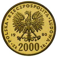 2.000 złotych 1980, Warszawa, Zimowe Igrzyska Olimpijskie Lake Placid, złoto 8.06 g, Parchimowicz ..