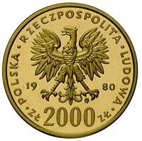 2.000 złotych 1980, Warszawa, Zimowe Igrzyska Olimpijskie Lake Placid, złoto 8.04 g, Parchimowicz ..