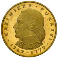 500 złotych 1976, Warszawa, Kazimierz Pułaski, Parchimowicz 321, złoto, stempel lustrzany, folia -..